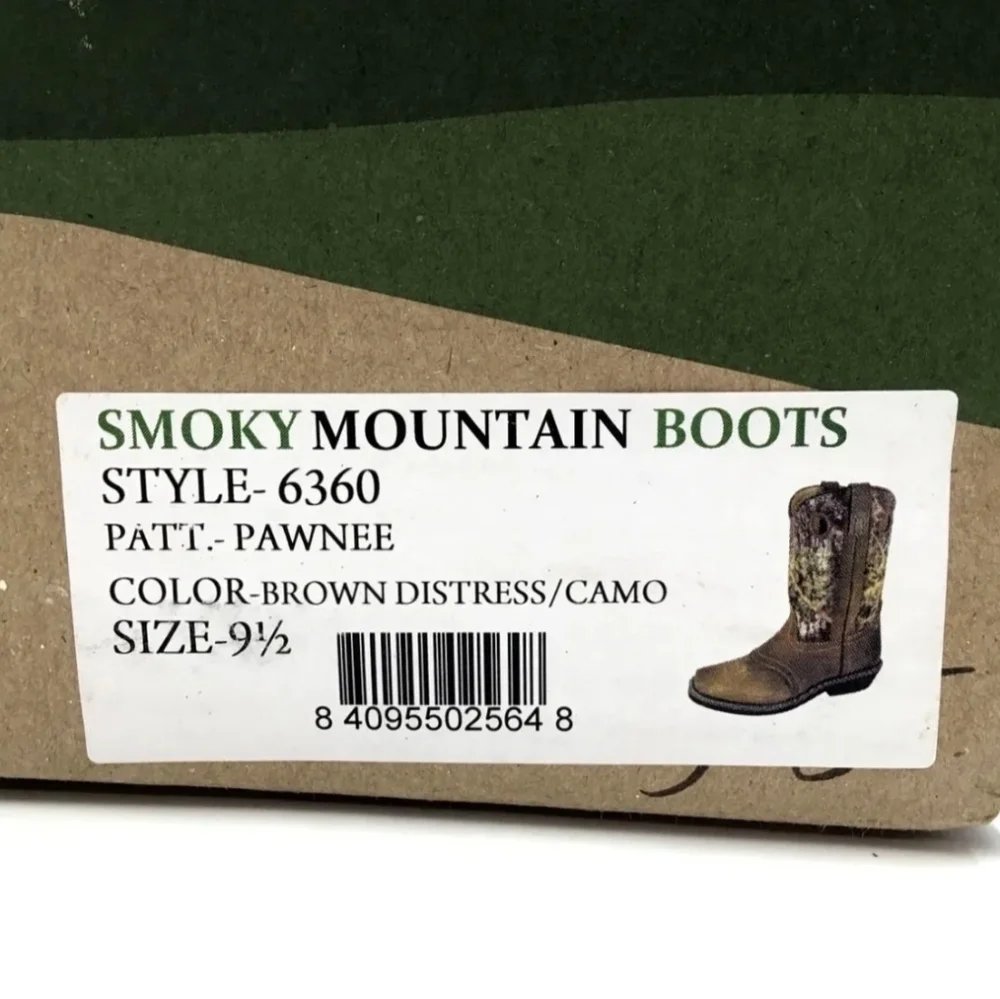 Smoky Mountain Women's 6360 Pawnee Brown Distressed Camo Western Boots -…